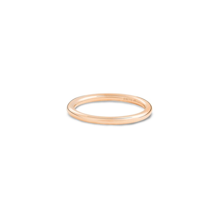 GINETTE NY BE MINE Mini rounded wedding ring, rose gold