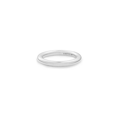 GINETTE NY BE MINE rounded wedding ring, white gold