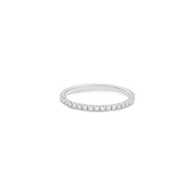 GINETTE NY BE MINE Mini wedding ring, white gold and diamonds 