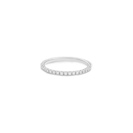 GINETTE NY BE MINE Mini wedding ring, white gold and diamonds 