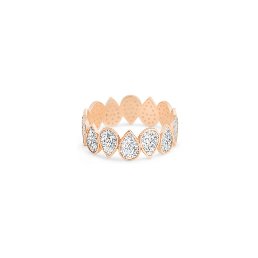 GINETTE NY BE MINE Eternity Bliss wedding ring, rose gold and diamonds