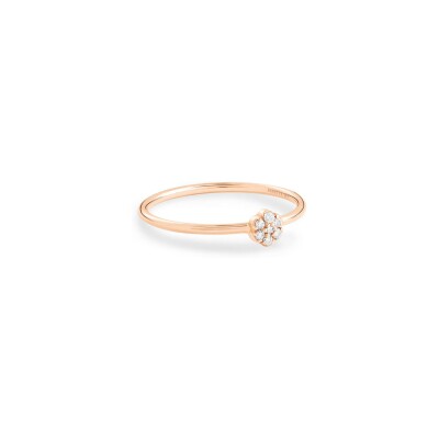 GINETTE NY BE MINE Mini Lotus ring, rose gold and diamonds