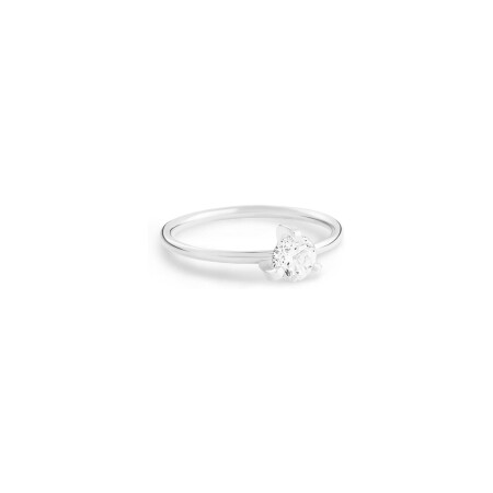 Bague de fiançailles GINETTE NY BE MINE Maria Large en or blanc et diamant 