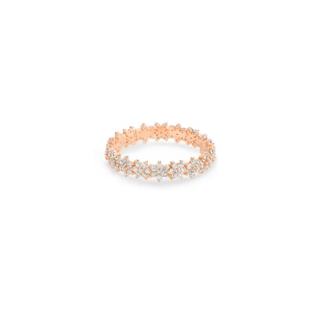 GINETTE NY BE MINE Mini Star wedding ring, rose gold and diamonds