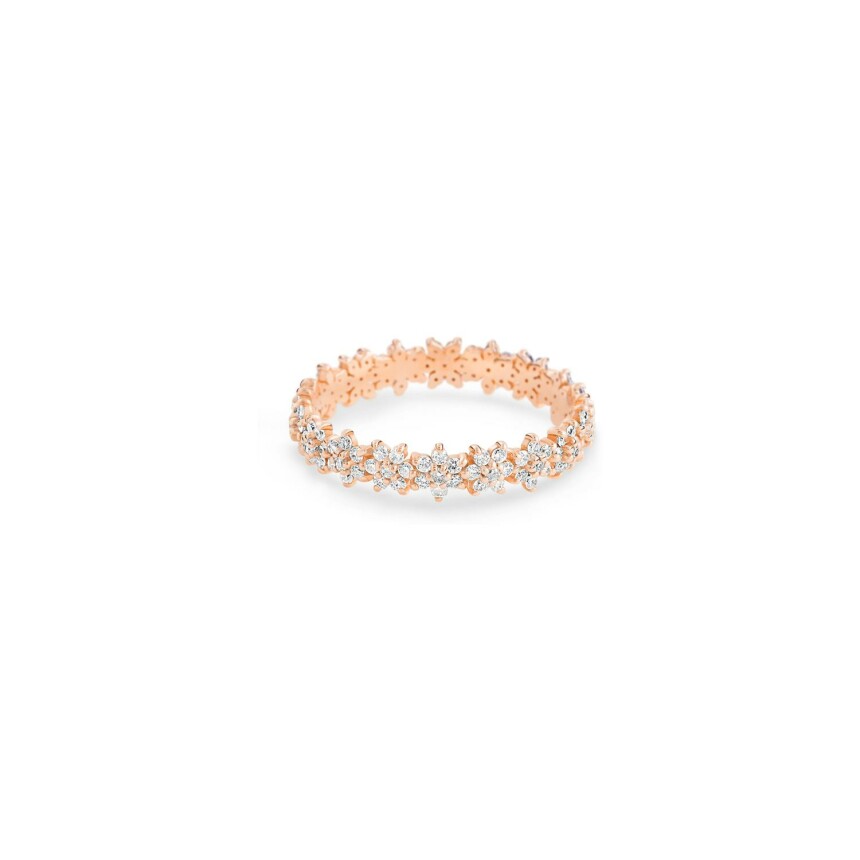 GINETTE NY BE MINE Mini Star wedding ring, rose gold and diamonds