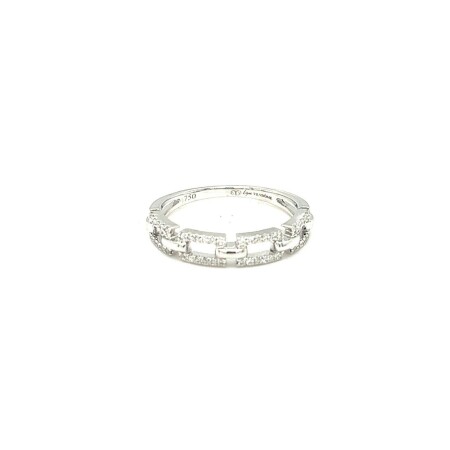 Bague fine en or blanc et diamants