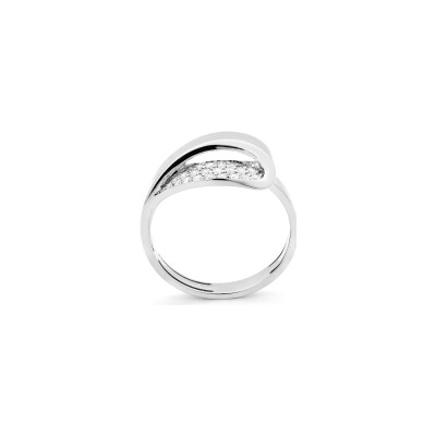 Bague en or blanc et diamants 0.22ct