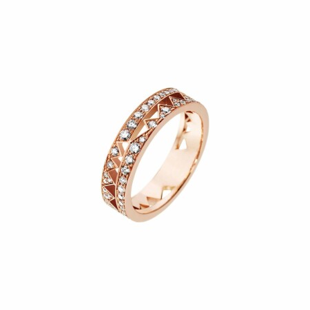 Bague Akillis bandeau Capture Me en or rose pavée de diamants