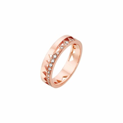 Bague Akillis bandeau Capture Me en or rose semi pavée de diamants