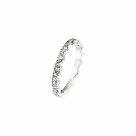 Bague Akillis Capture Light en or blanc pavée de diamants