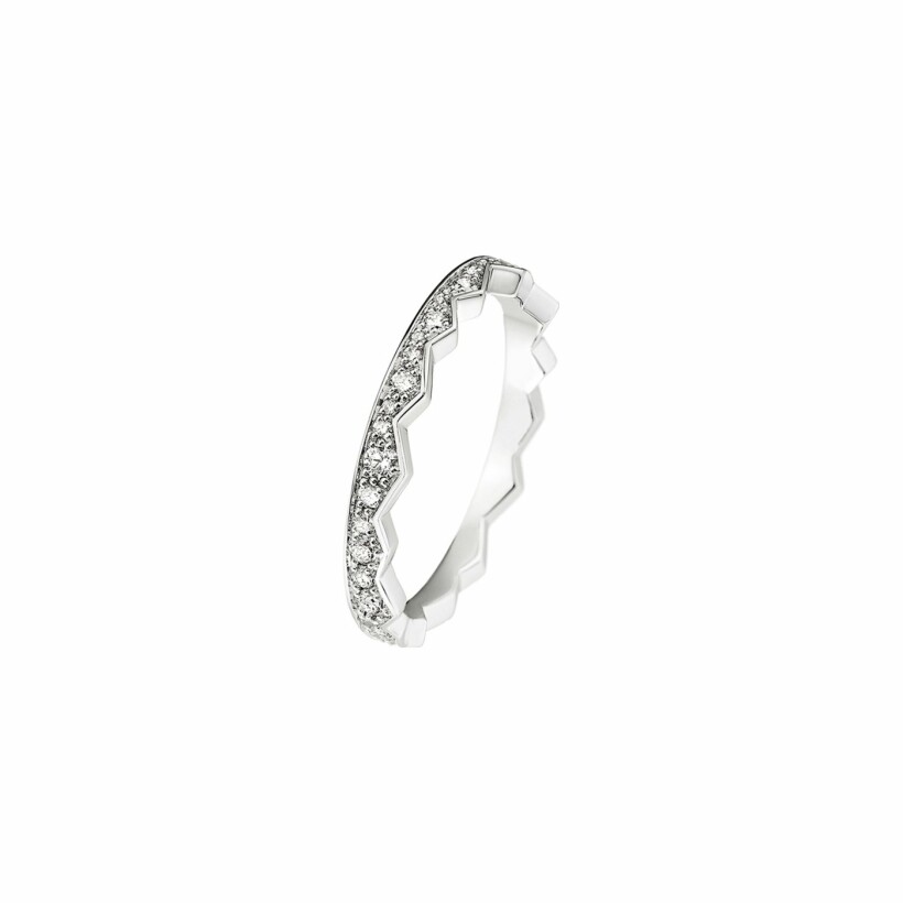 Akillis Capture Light ring, white gold, diamond pave