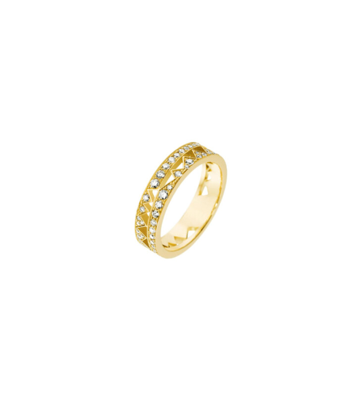 Akillis Capture Me ring in yellow gold and diamonds