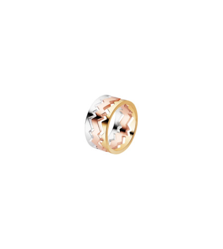 Bague Akillis Capture Trilogy en or blanc, or rose et or jaune