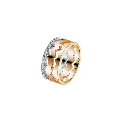 Bague Akillis Capture Trilogy en or blanc, or jaune, or rose et diamants