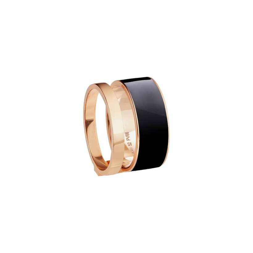 Repossi Berbere ring, Chromatic Navy lacquer, rose gold