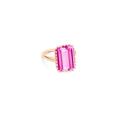 Bague GINETTE NY COCKTAIL en or rose et topaze