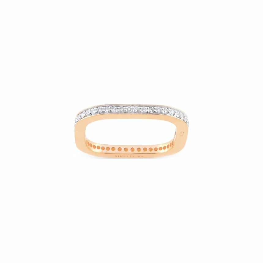 GINETTE NY TV ring, rose gold and diamonds