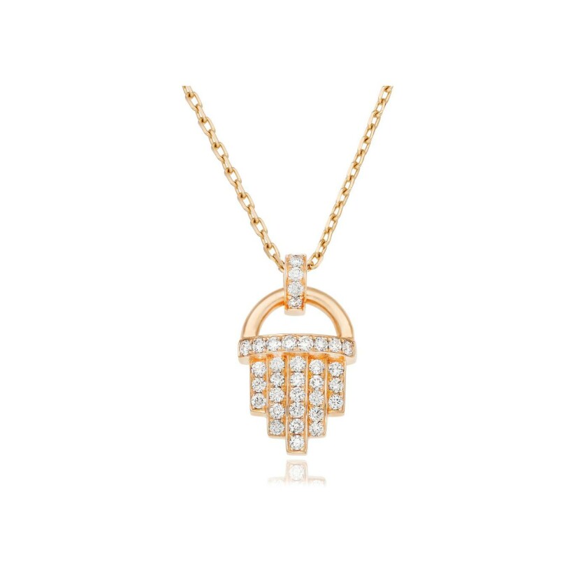 Retro Casablanca necklace, rose gold and diamonds