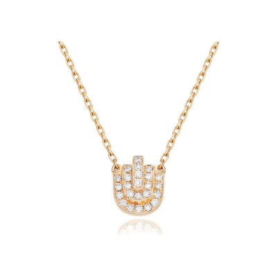 Collier Retro Casablanca en or rose et diamants