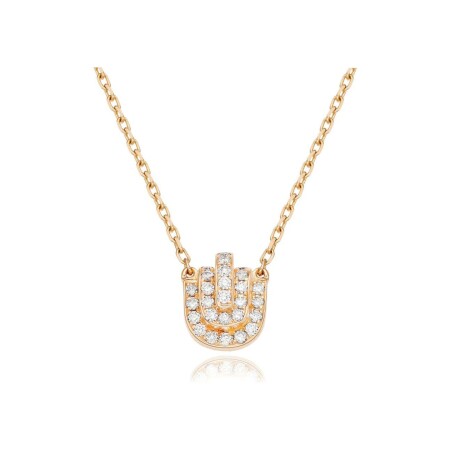 Retro Casablanca necklace, rose gold and diamonds