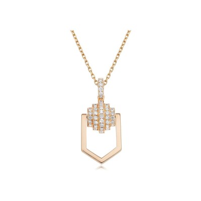 Collier Retro Casablanca en or rose et diamants