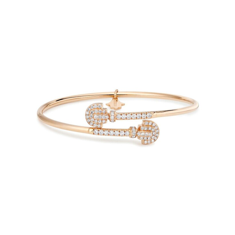 Retro Casablanca bracelet, rose gold and diamonds