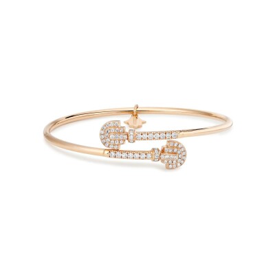 Retro Casablanca bracelet, rose gold and diamonds