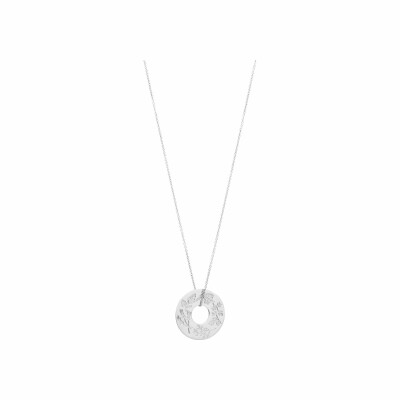 Pendentif jeton 26 Ronde des Fleurs en argent.