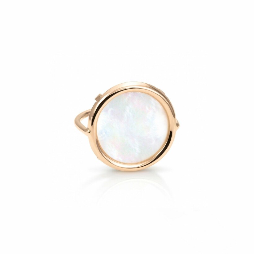 GINETTE NY DISC RINGS ring, rose gold and mother-of-pearl