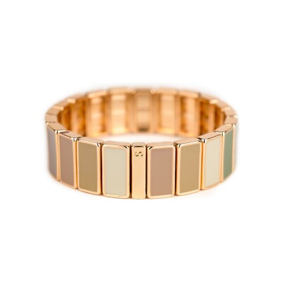 Bracelet Simone à Bordeaux Rectangle Balade en métal doré émaillé serti