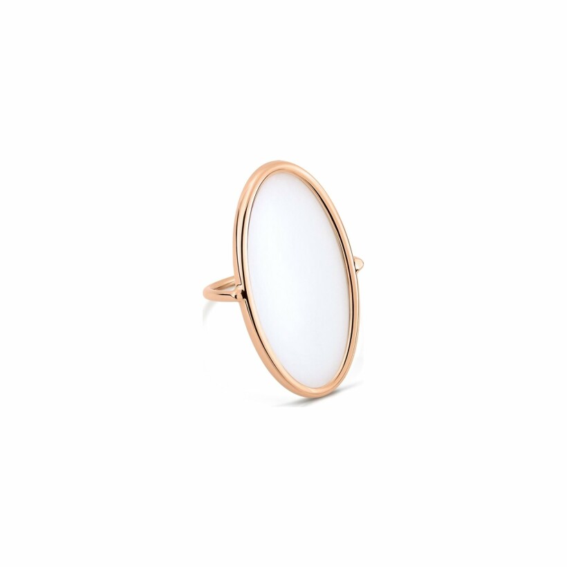 GINETTE NY EVER ring, rose gold and agate