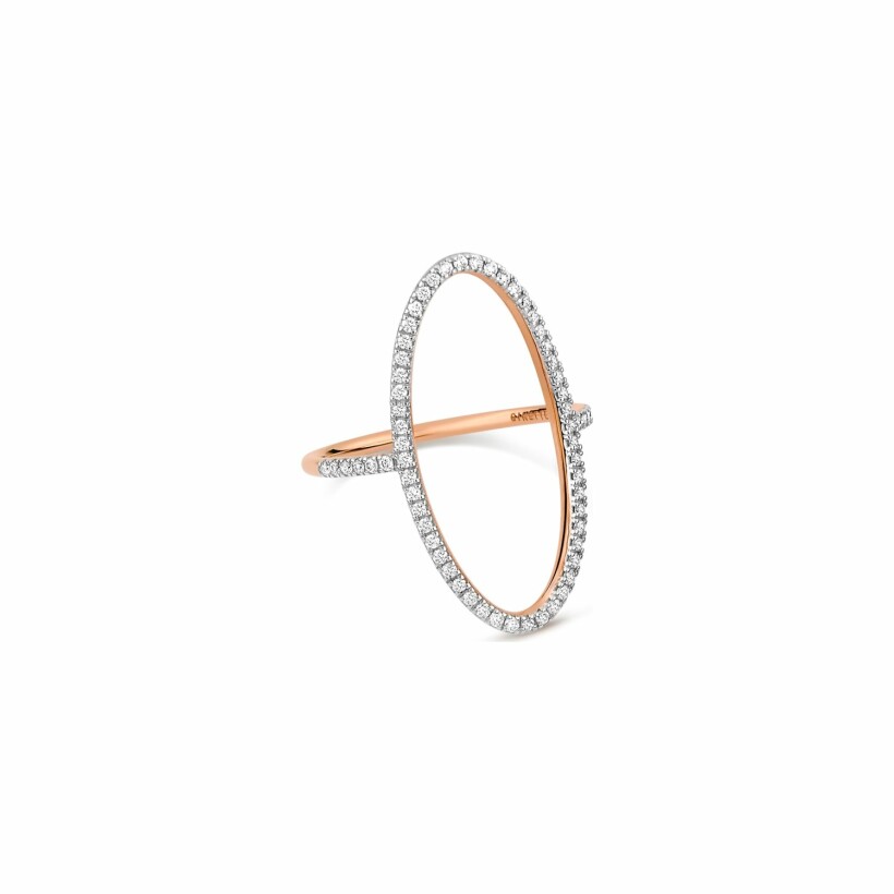 GINETTE NY ELLIPSES & SEQUINS ring, rose gold and diamonds