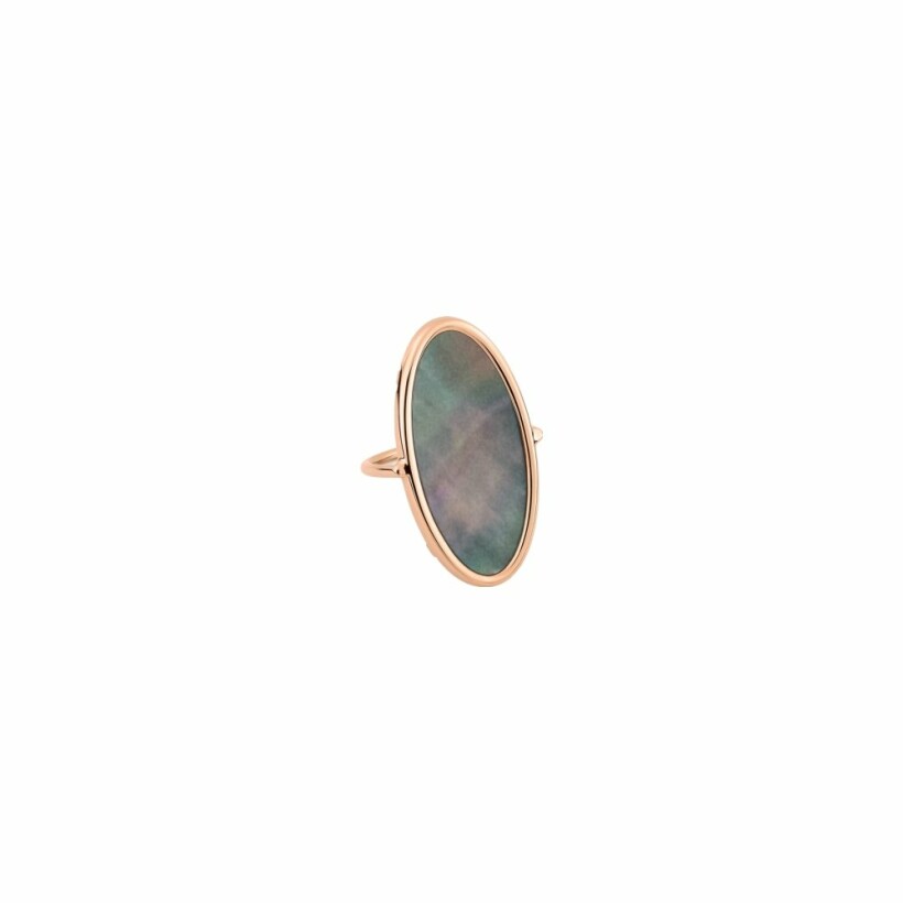 GINETTE NY ELLIPSES & SEQUINS ring, rose gold and mother-of-pearl