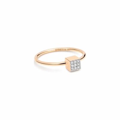 Bague GINETTE NY EVER en or rose et diamant