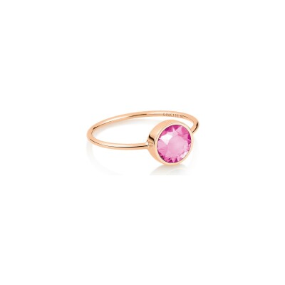 GINETTE NY MINI EVER ring, rose gold and pink corundum