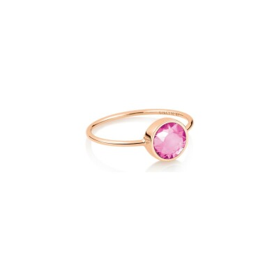 GINETTE NY MINI EVER ring, rose gold and pink corundum