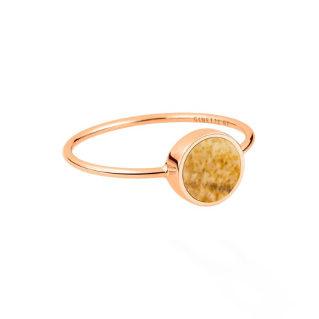 Bague GINETTE NY MINI EVER en or rose et jaspe