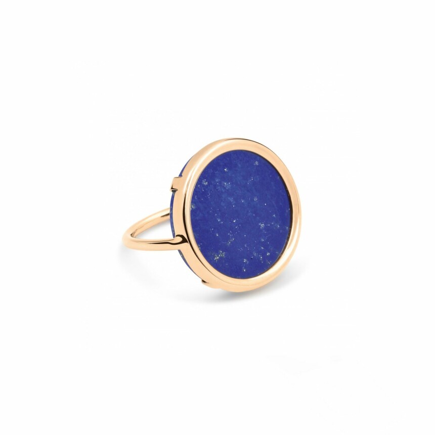 Bague GINETTE NY DISC RINGS EVER en or rose et lapis