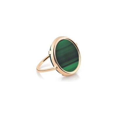 Bague Ginette NY EVER en or rose et malachite