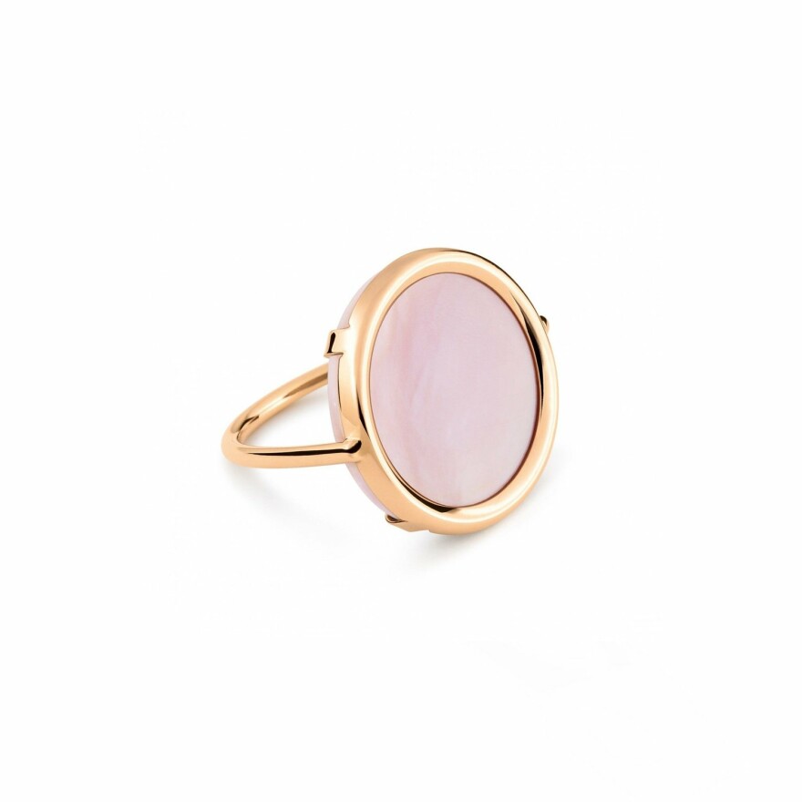 Bague Ginette NY DISC RINGS EVER en or rose et nacre rose