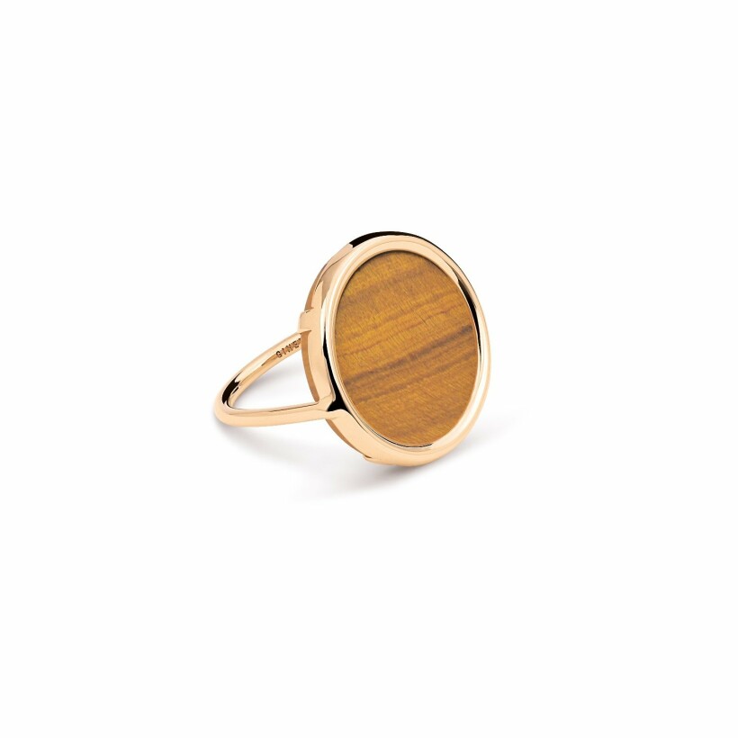 GINETTE NY DISC RINGS EVER ring, rose gold and tiger’s eye