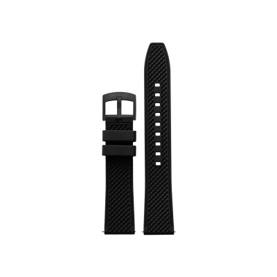 Bracelet de montre Briston 20mm noir en FKM et PVD 