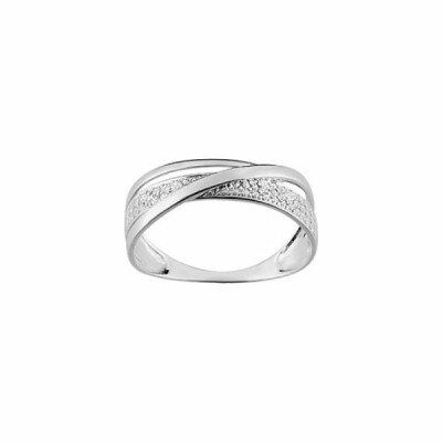 Bague en or blanc et diamant, 0.02ct