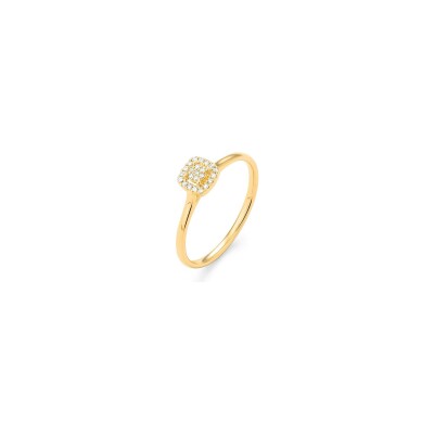 Bague en or jaune et diamants