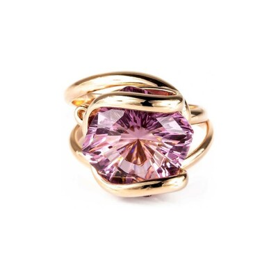 Bague Andréa Marazzini Mystic MMY en métal doré rose et cristal précieux