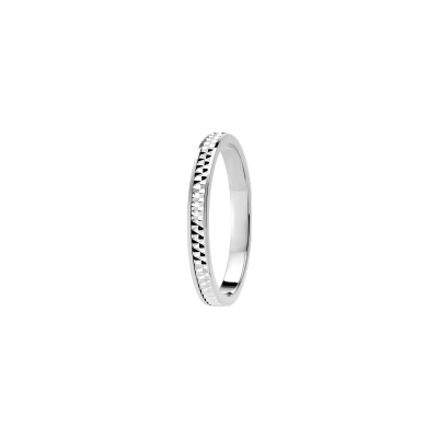Alliance en or blanc et platine, 2.5mm