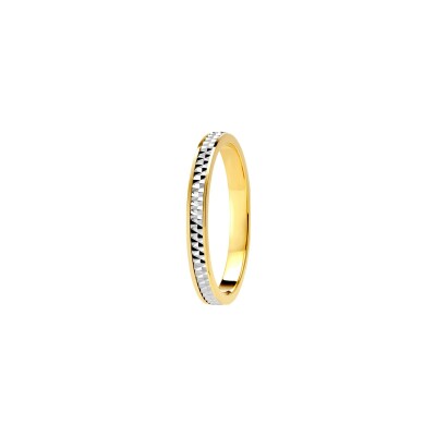 Alliance en or jaune et platine, 2.5mm