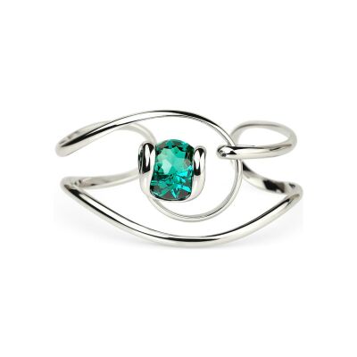 Bracelet Andrea Marazzini Bubble en métal rhodié et cristal précieux