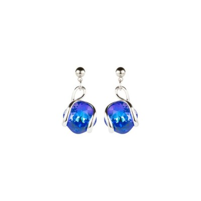 Boucles d'oreilles Andréa Marazzini Joyful Mini en métal rhodié et cristaux précieux