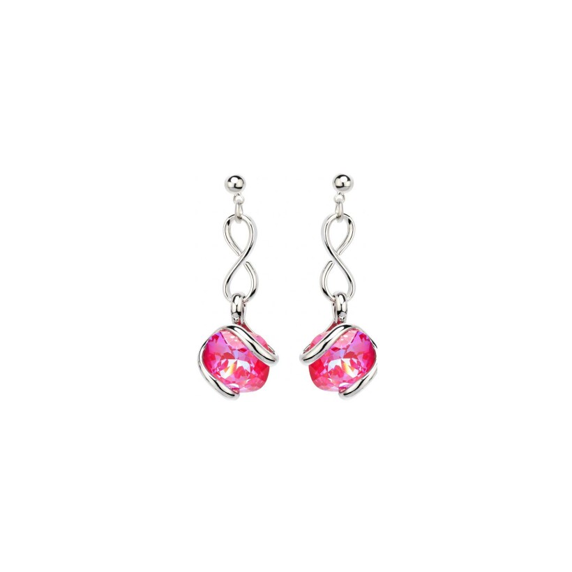 Boucles d'oreilles Andrea Marazzini Bubble Chain en acier et cristal